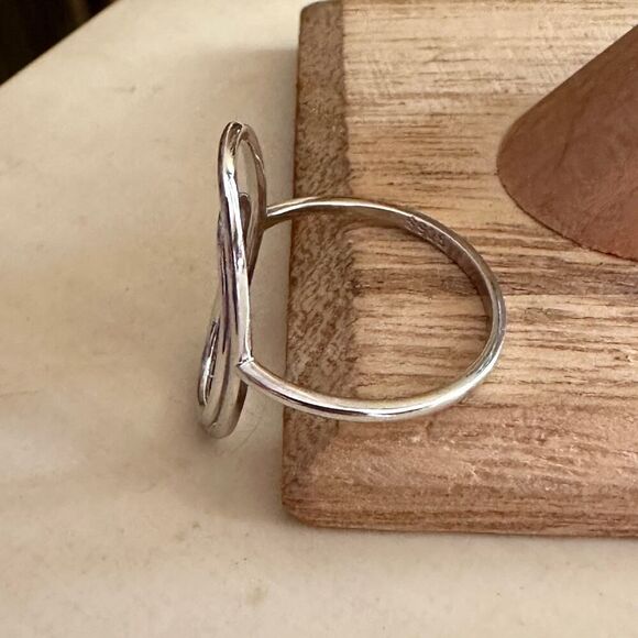 Artsy Geometric Sterling Silver Ring - Picture 4 of 5